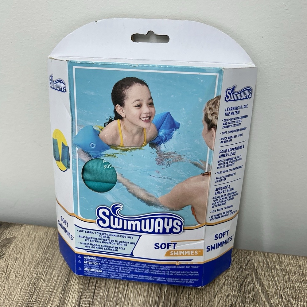 SwimWays Soft Swimmies Kids Fabric Covered Arm Floaties Water Swim Training Aids